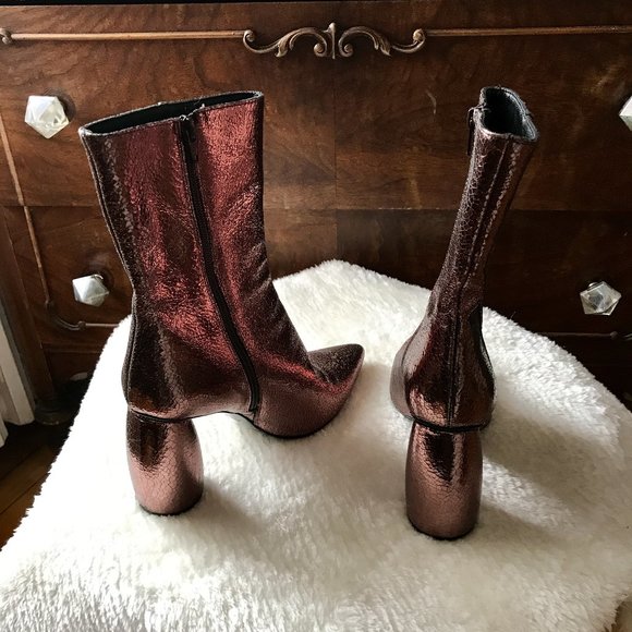 Strategia Iridescent Crackle Abstract Pink Boots - Picture 2 of 5